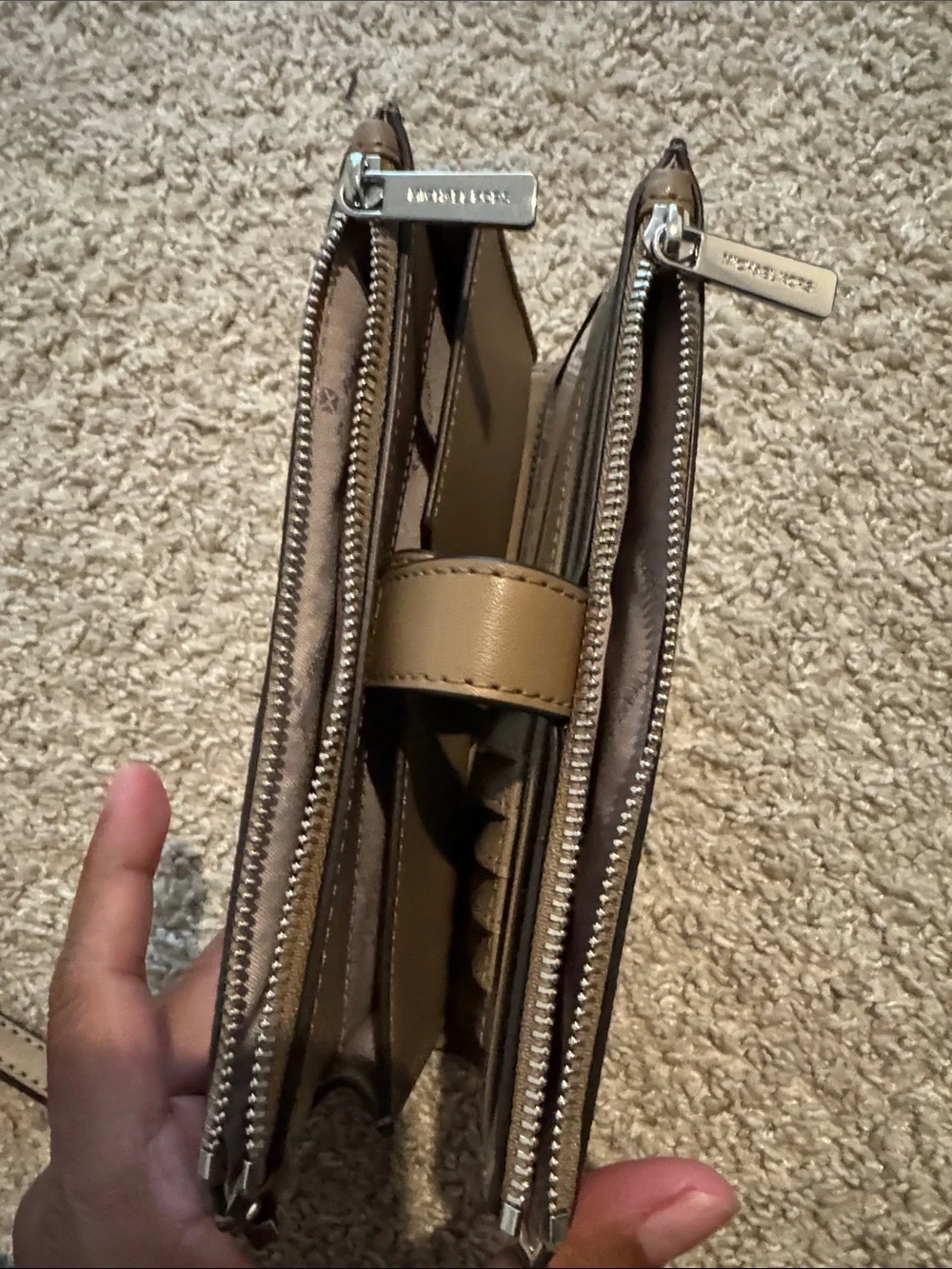 Michael Kors Beige Ombre Signature Wristlet